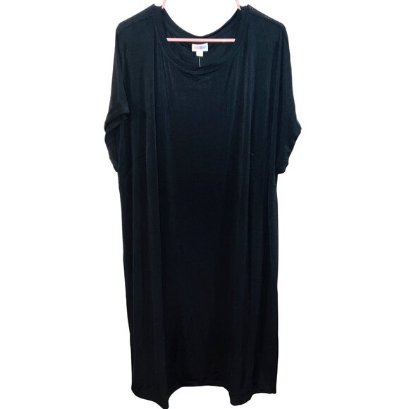 LuLaRoe Chelsea Dress Black 3XL Short Sleeve Loose Fit Casual Wear - Picture 1 of 3